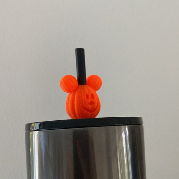 Mickey Mouse pumpkin 3D printed straw topper water cup accessory orange - Picture 3 of 13